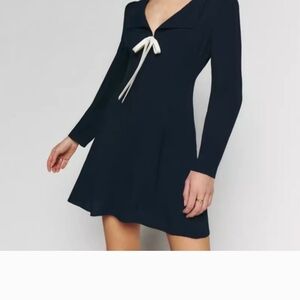 Navy Reformation Mavis Mini Dress